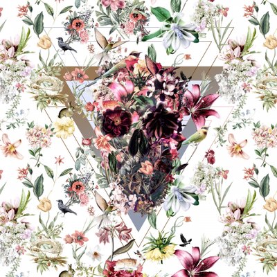 Crânio floral sombrio de Ali Gulec