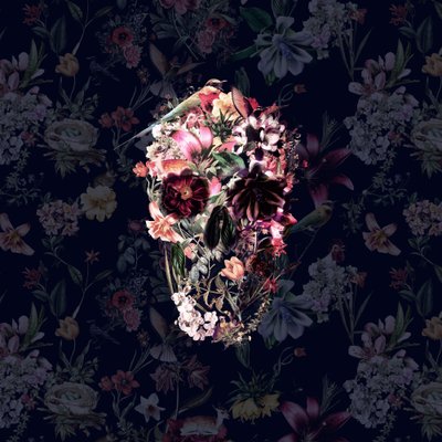 Crânio floral gótico de Ali Gulec