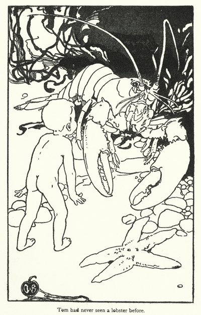 Ilustração para The Water-Babies de Charles Kingsley (litografia) de Alice Bolingbroke (after) Woodward