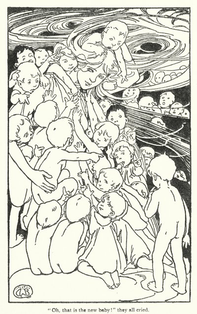 Ilustração para The Water-Babies de Charles Kingsley (litografia) de Alice Bolingbroke (after) Woodward