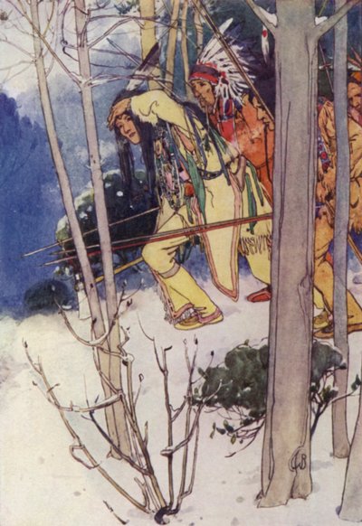 Os índios rastejaram silenciosamente (cor litho) de Alice Bolingbroke (after) Woodward