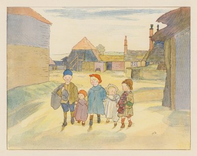 O Dia da Guloseima (litografia a cores) de Alice Maud Beddington