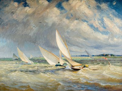 Corrida de iates com mau tempo - Burnham-On-Crouch, 1919. de Alice Maud Fanner