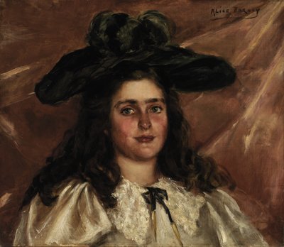 Laura Alice em Big Hat, ca. 1892-1895. de Alice Pike Barney
