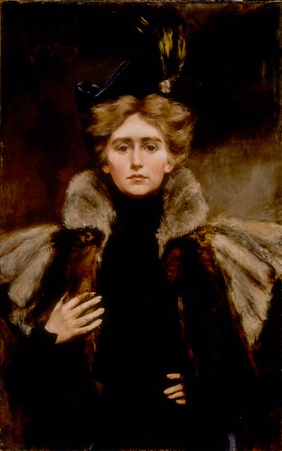 Natalie em Fur Cape, 1897. de Alice Pike Barney