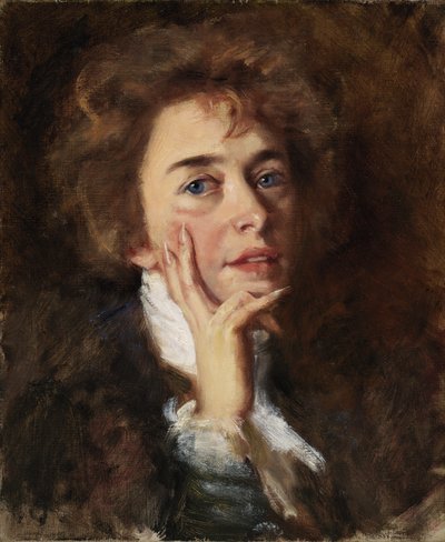 Autorretrato com Jabot, 1896. de Alice Pike Barney