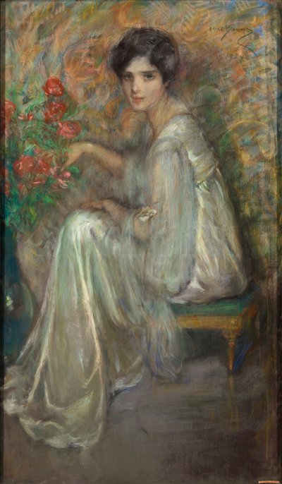 Mulher jovem com rosas de Alice Pike Barney