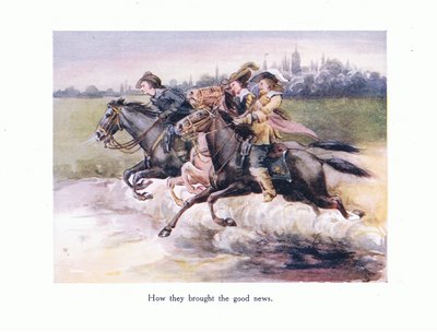 Como eles trouxeram as boas novas de Ghent para Aix, ilustração de Poems for the Young: Robert Browning, c.1920 de Alice Ross
