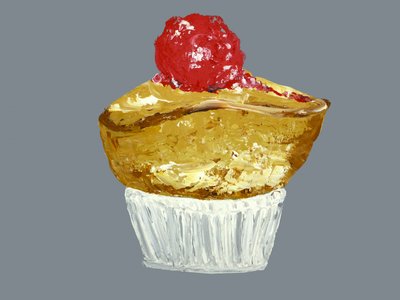 Cupcake de Cereja Dourada de Alice Straker