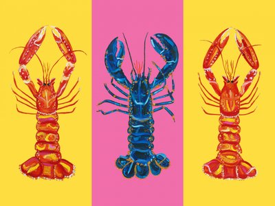 Lagosta e Lagostim Pop Art 2 de Alice Straker