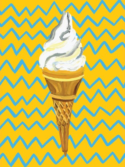 Cone de gelado cremoso de Alice Straker