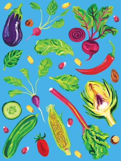 Mistura de Frutas e Legumes Coloridos de Alice Straker