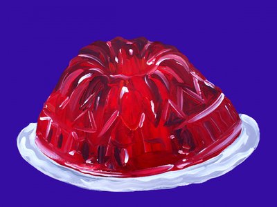 Gelatina vermelha vibrante de Alice Straker