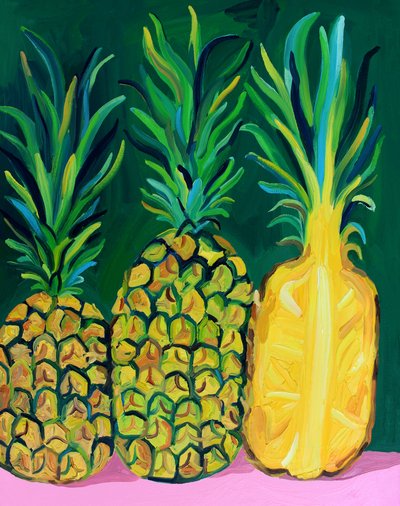 Abacaxis tropicais vibrantes de Alice Straker