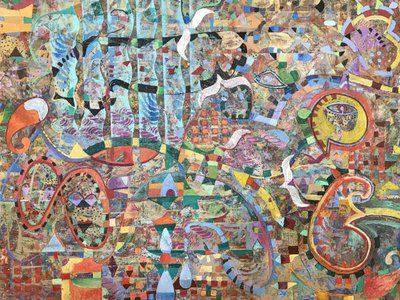 Mosaico abstrato e complexo de Alise Loebelsohn