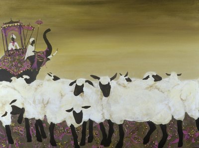 Estudantes de intercâmbio (acrílico e óleo sobre tela) de Alix Contemporary Artist Soubiran Hall