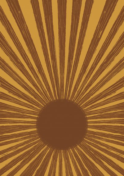 Retro Golden Sunburst de Aliya Putrus