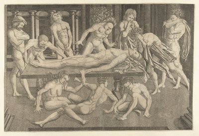 A lamentação de Gattamelata de Narni de Allaert Claesz. (attributed to)