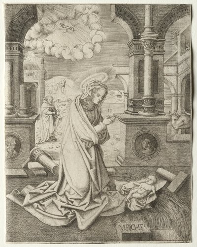 A Natividade, 1520s. de Allaert Claesz
