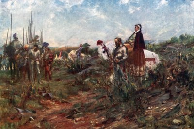 Queen Mary em Carberry Hill (lito colorido) de Allan (after) Stewart