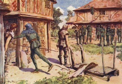Robin Hood e seus homens alegres: como Robin Hood se tornou um fora da lei (lito colorido) de Allan (after) Stewart