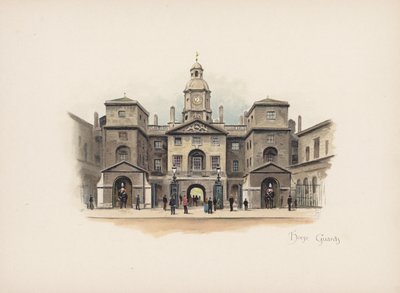 Londres familiar: Horse Guards (litografia a cores) de Allan F. Barraud