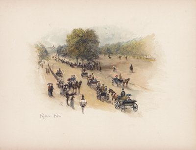 Londres familiar: Rotten Row (litografia a cores) de Allan F. Barraud