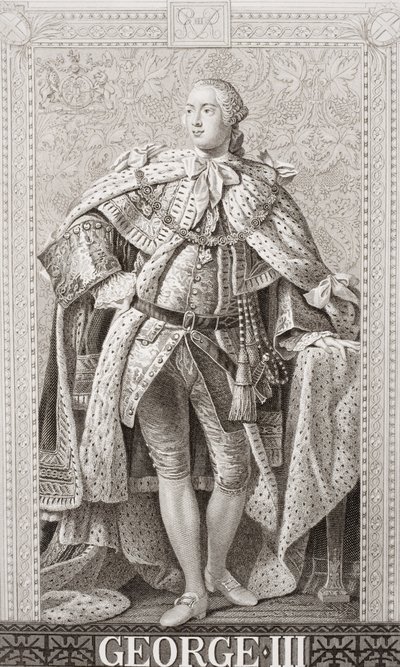George III (1738-1820) de "Ilustrações da História Inglês e Escocês" Volume II de Allan Ramsay