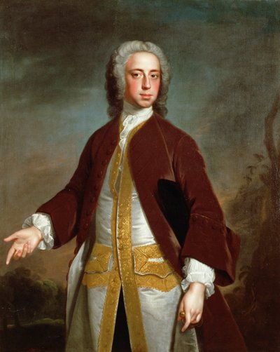 Retrato de Lord Sherard Manners, sexto filho do duque de Rutland, antes de 1742 de Allan Ramsay