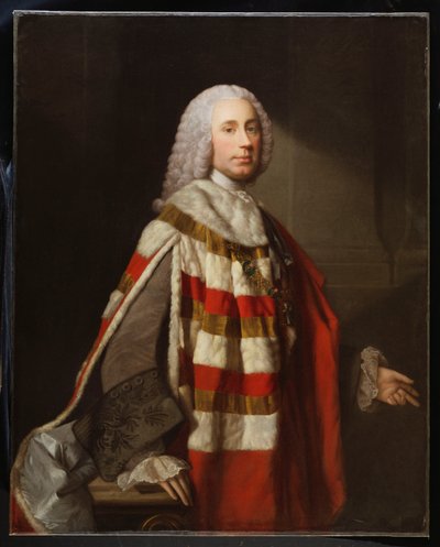 Retrato de um nobre, pensado para ser James, 8º Conde de Moray de Allan Ramsay