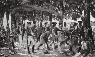 A Batalha de Plassey, 23 de junho de 1757 (litografia) de Allan Stewart