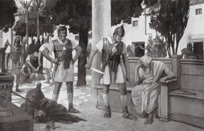 A morte de Arquimedes (litografia) de Allan Stewart