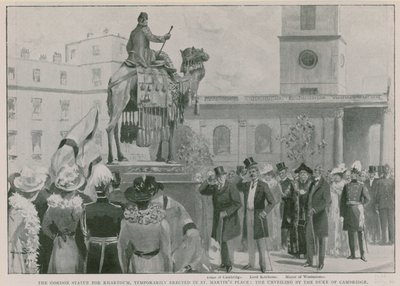 A estátua de Gordon para Cartum, temporariamente erigida em St Martin