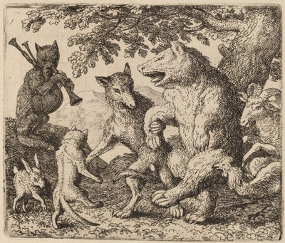 Todos regozijem-se pelo Urso e o Lobo de Allart van Everdingen