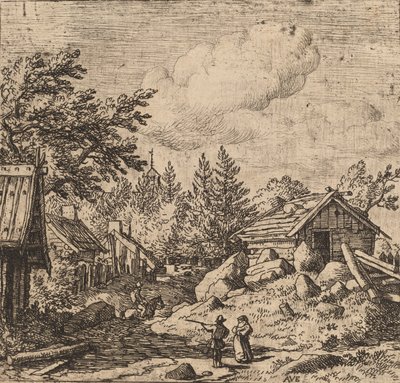 Hamlet em terreno montanhoso, provavelmente c. 16451656. de Allart van Everdingen