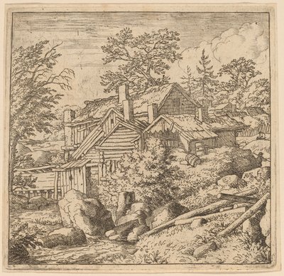 Hamlet on a Mountain Side de Allart van Everdingen