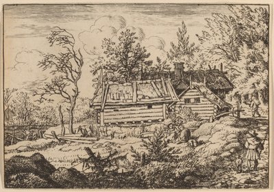 Peregrino com um cão, provavelmente c. 16451656. de Allart van Everdingen