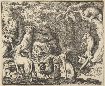 Renard pede confissão, 1650-75. de Allart van Everdingen