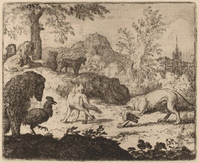 Reynard Cega o Lobo de Um Olho, provavelmente c. 16451656. de Allart van Everdingen