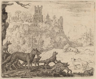 Reynard parte com o texugo, provavelmente c. 16451656. de Allart van Everdingen
