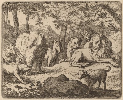 Reynard é liberado para contar sua história, provavelmente c. 16451656. de Allart van Everdingen