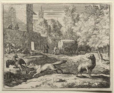 Reynard the Fox: Reynard Chasing Hens. de Allart van Everdingen