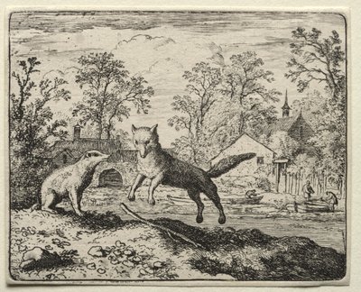 Reynard the Fox: Reynard fazendo penitência de Allart van Everdingen