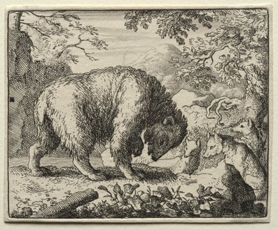 Reynard the Fox: Reynard promete mel para o urso. de Allart van Everdingen