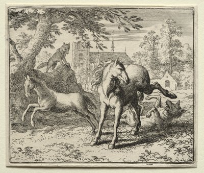 Reynard, a raposa: Reynard engana o lobo de Allart van Everdingen