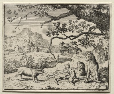Reynard the Fox: The Badger chama Reynard ao tribunal de Allart van Everdingen