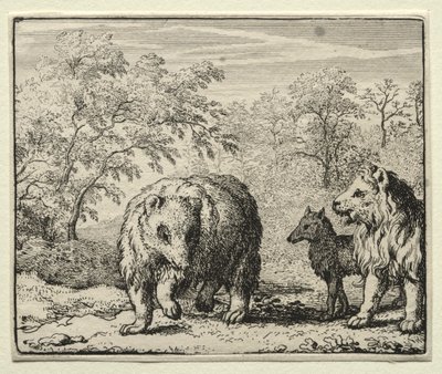 Reynard, a Raposa: A Libertação do Lobo e do Urso de Allart van Everdingen