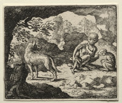Reynard the Fox: O Lobo no Covil dos Macacos. de Allart van Everdingen