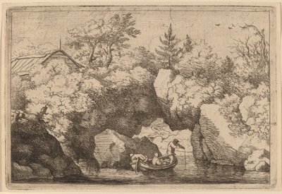 Skiff sob um Cleft Rock, provavelmente c. 16451656. de Allart van Everdingen