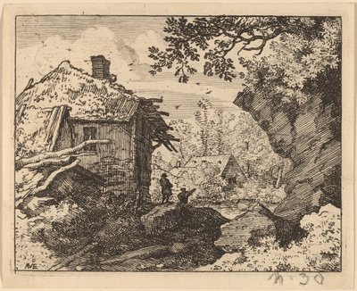 Cabana de palha vista de trás, provavelmente c. 16451656. de Allart van Everdingen